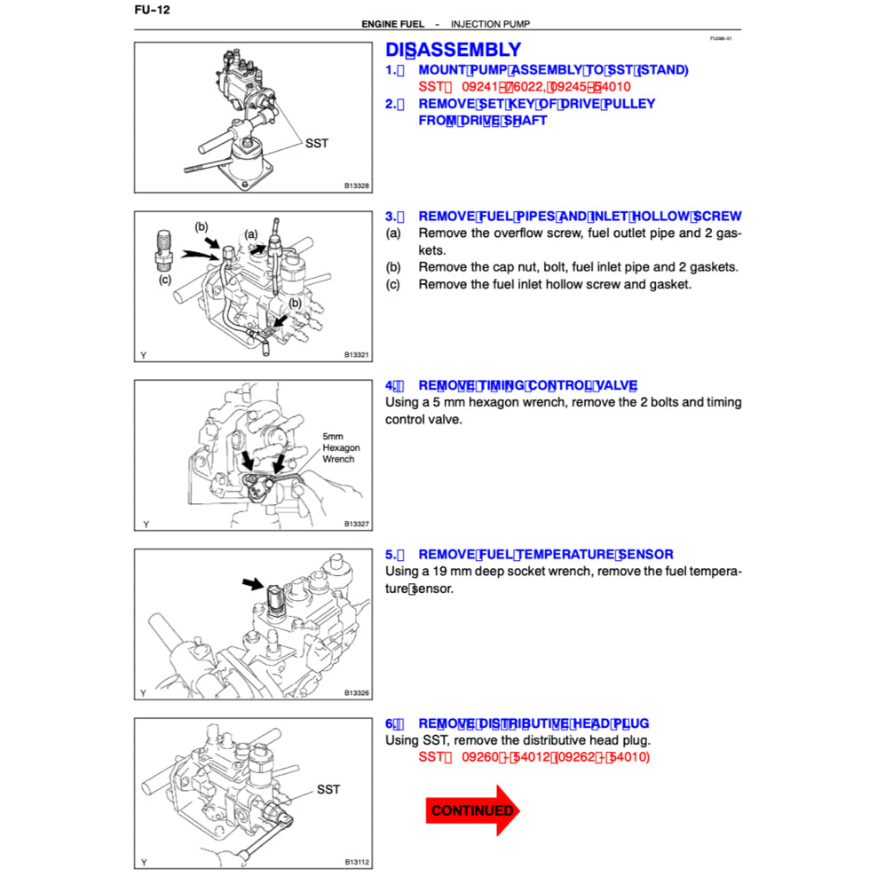 TOYOTA ENGINE 5L-E SERVICE REPAIR WORKSHOP MANUAL HILUX/LAND CRUISER/HIACE/FORTUNER