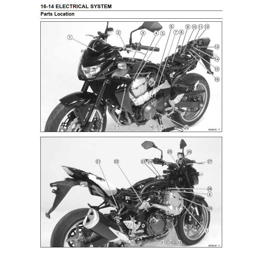 KAWASAKI Z750 J1 /Z750 S / Z750 ABS (2004-2012) SERVICE WORKSHOP MANUAL + PARTS CATALOGUE+OWNER'S MANUAL
