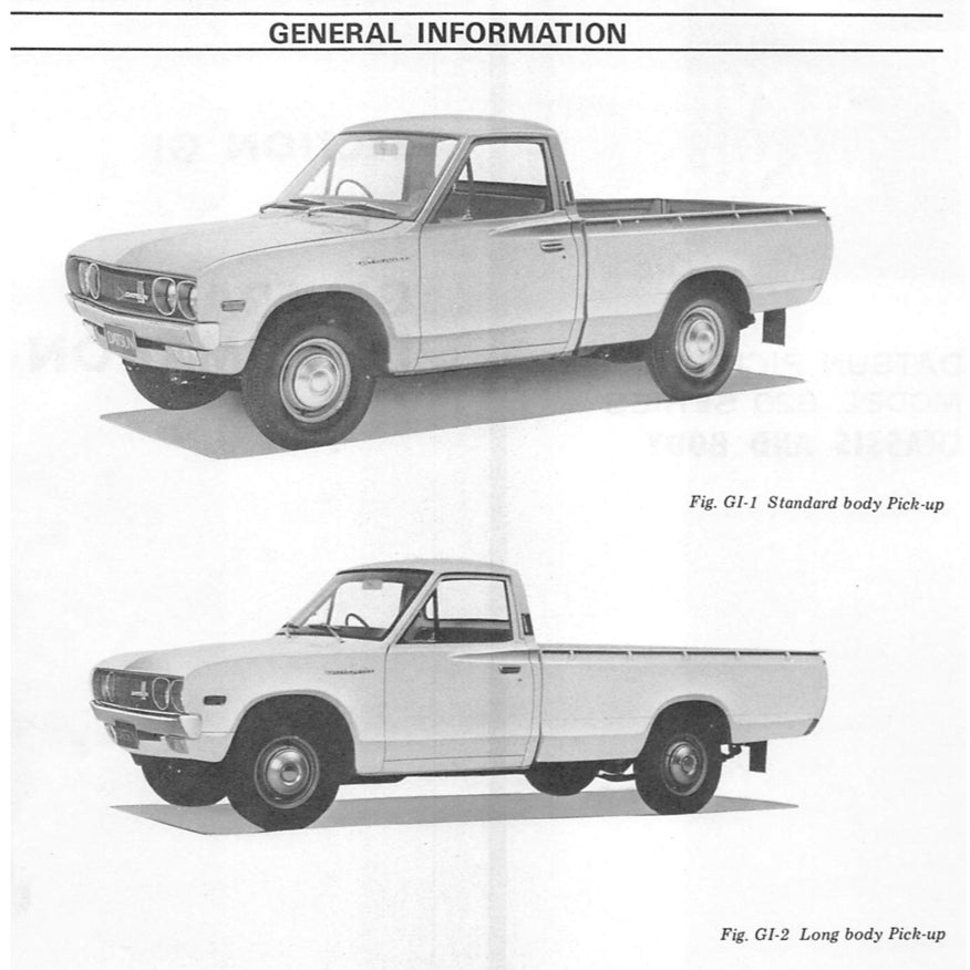 DATSUN PICKUP 620 (1972-1979) SERVICE WORKSHOP MANUAL