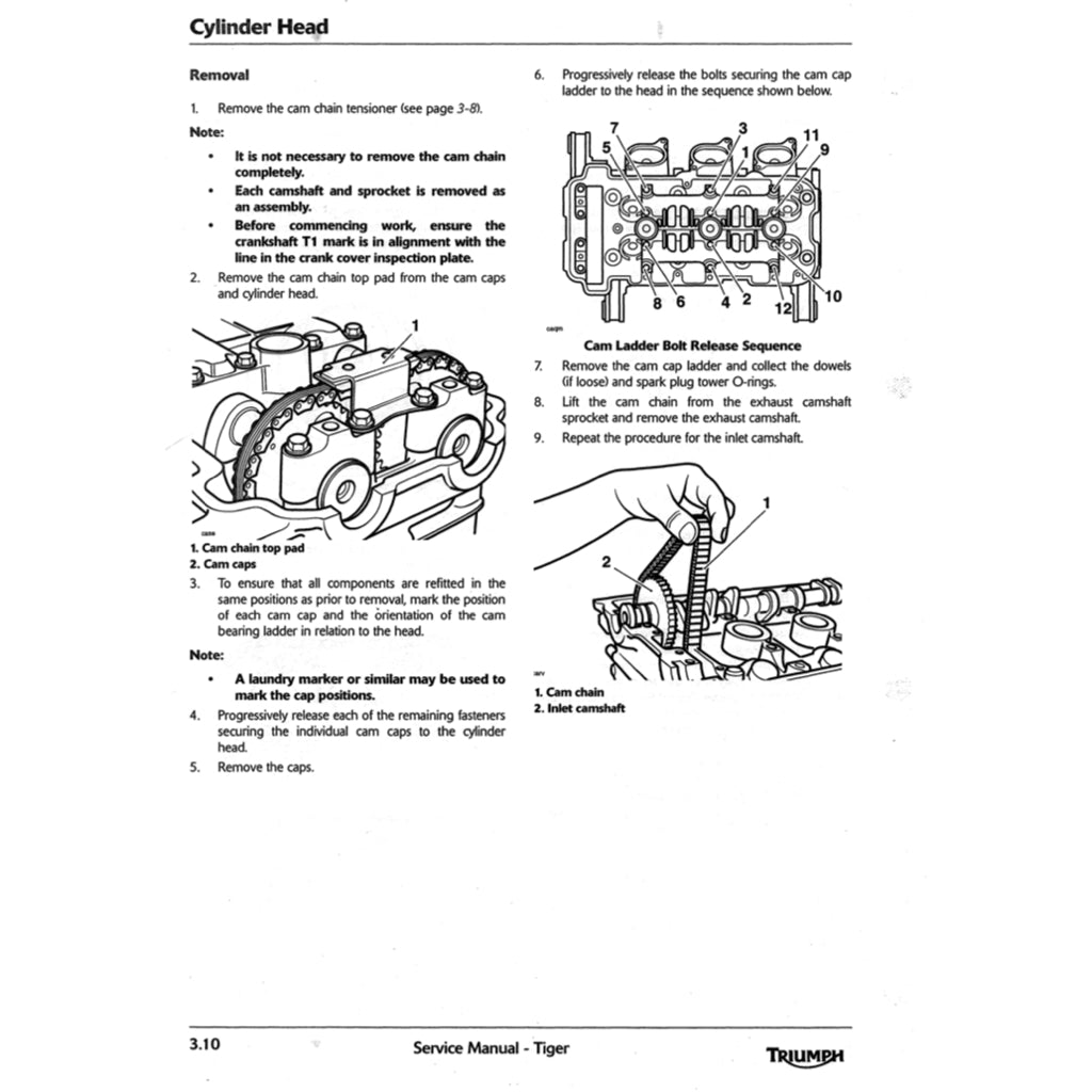 TRIUMPH TIGER 1050 ABS (2006-2012) SERVICE WORKSHOP MANUAL + OWNER'S MANUAL