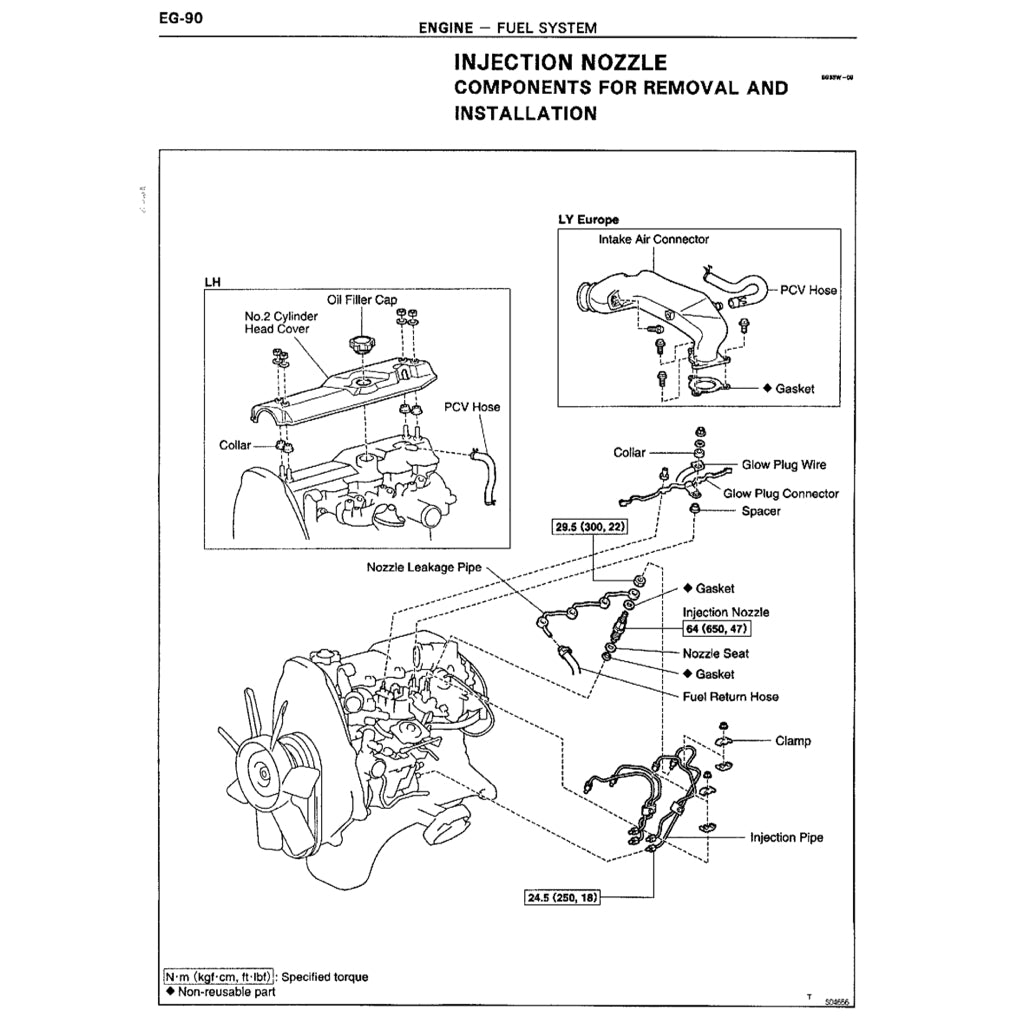 TOYOTA ENGINE 2L, 2L-T, 3L, 5L SERVICE REPAIR WORKSHOP MANUAL