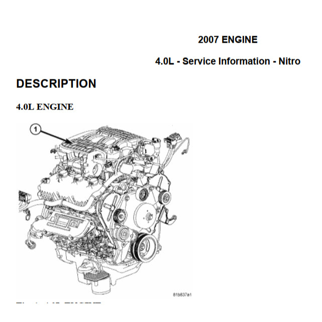DODGE NITRO (2006-2012) SERVICE WORKSHOP MANUAL