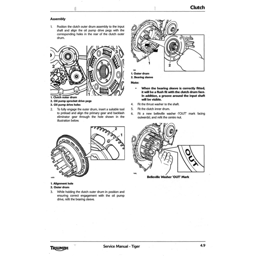 TRIUMPH TIGER 1050 ABS (2006-2012) SERVICE WORKSHOP MANUAL + OWNER'S MANUAL