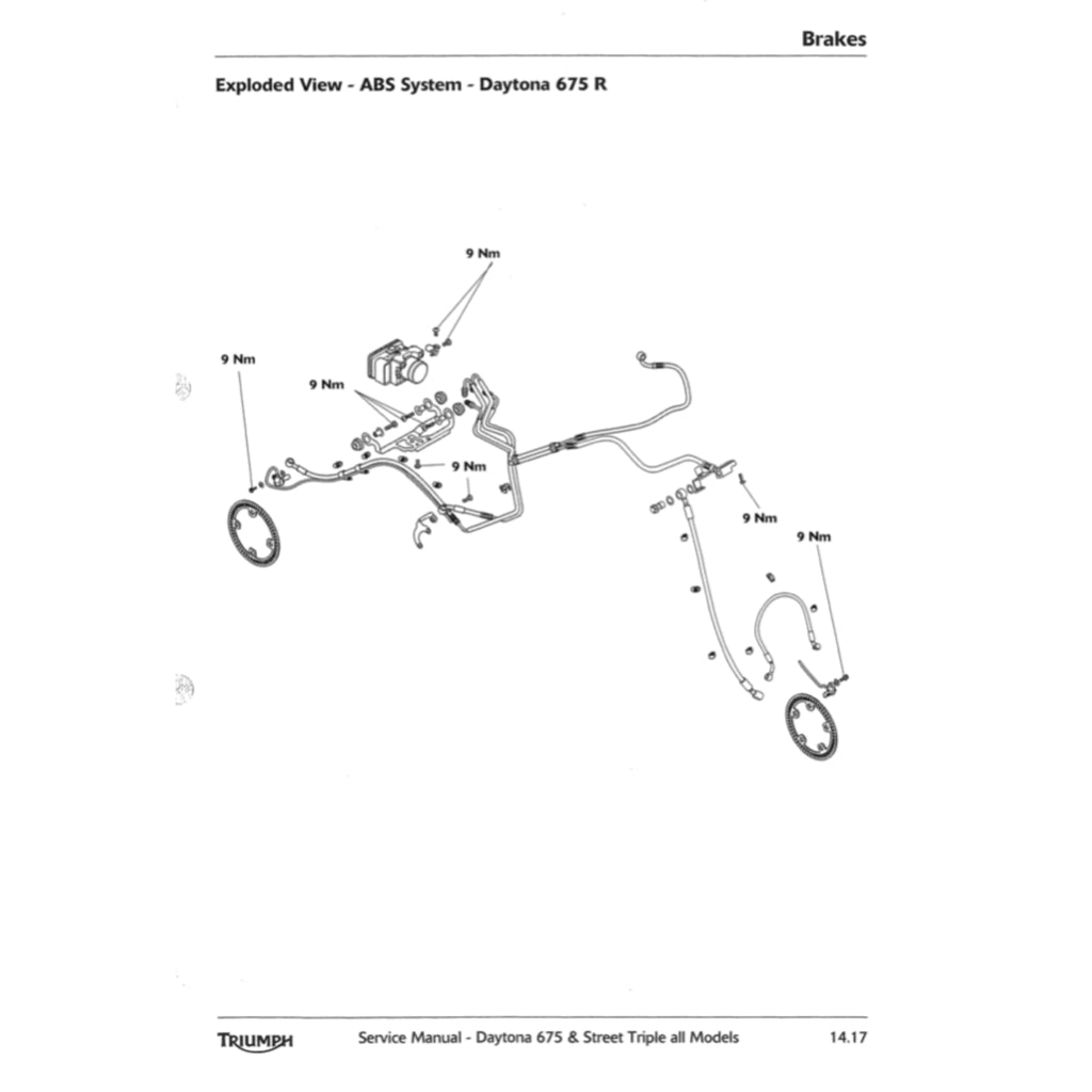 TRIUMPH STREET TRIPLE/DAYTONA 675 R (2009-2012) SERVICE WORKSHOP MANUAL + OWNER'S MANUAL