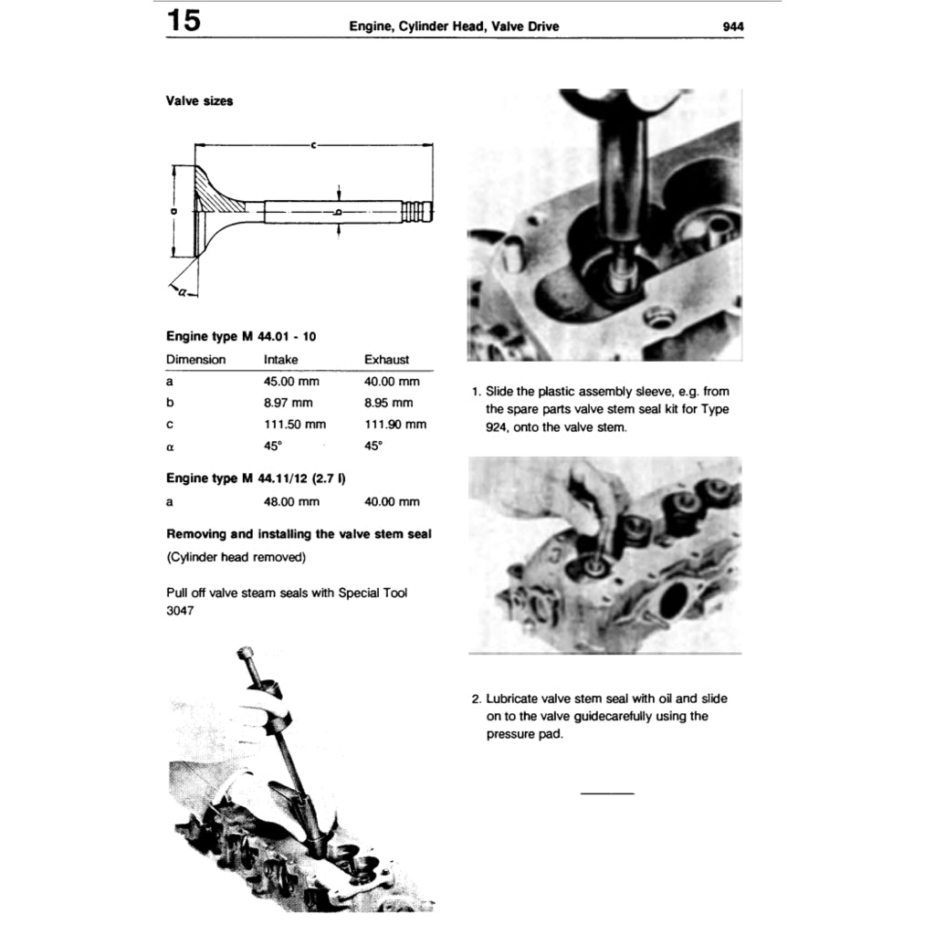 PORSCHE 944 (1982-1991) SERVICE WORKSHOP MANUAL + PARTS CATALOGUE
