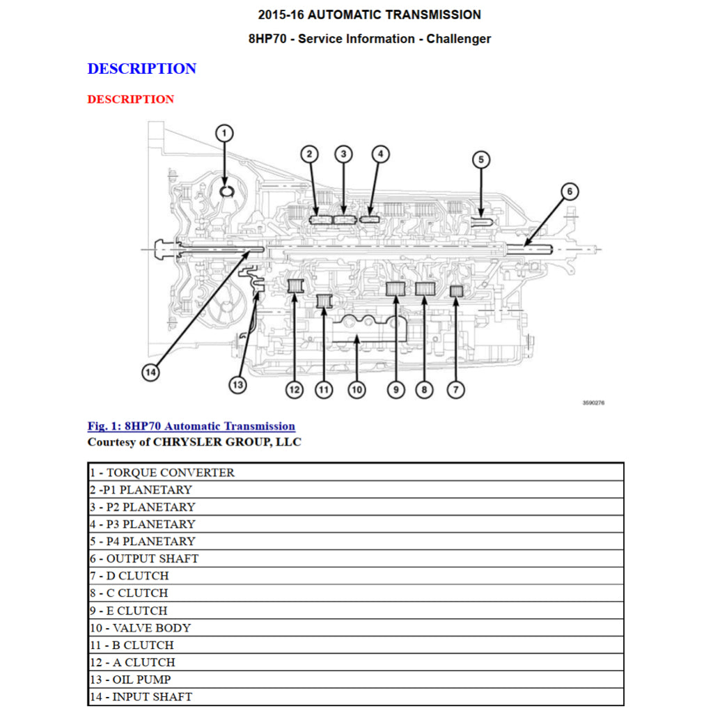DODGE CHALLENGER III (2008-2020) SERVICE WORKSHOP MANUAL