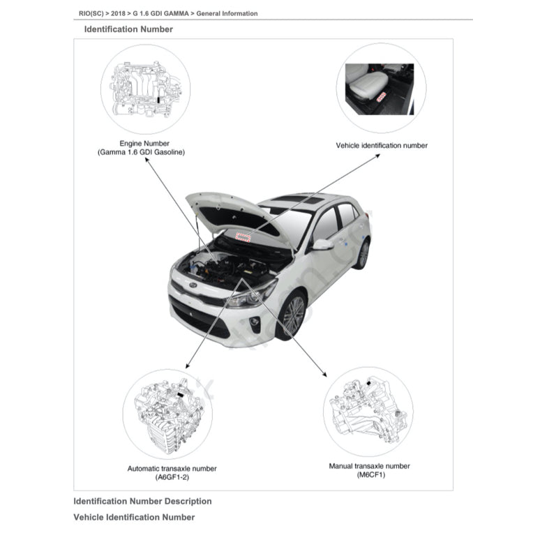 KIA RIO SC/YB (2018-2023) SERVICE WORKSHOP MANUAL