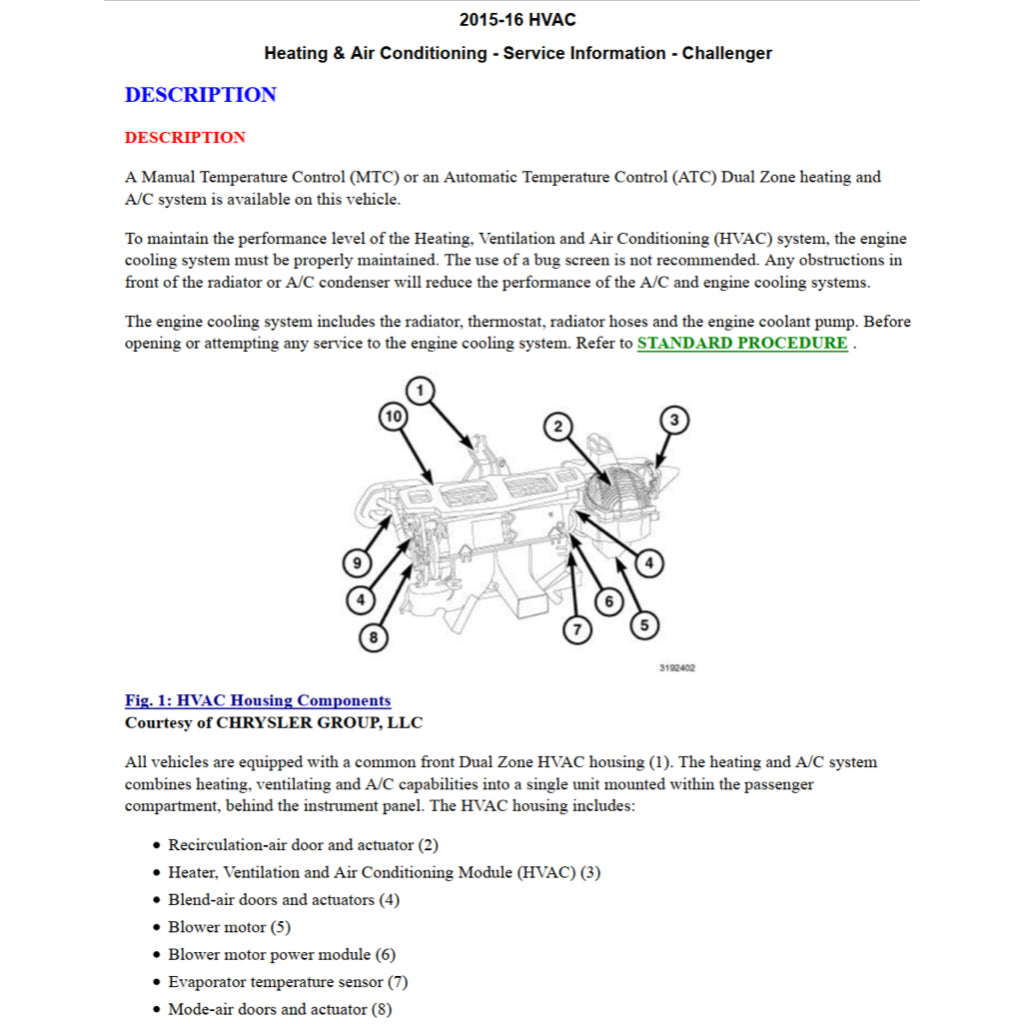 DODGE CHALLENGER III (2008-2020) SERVICE WORKSHOP MANUAL