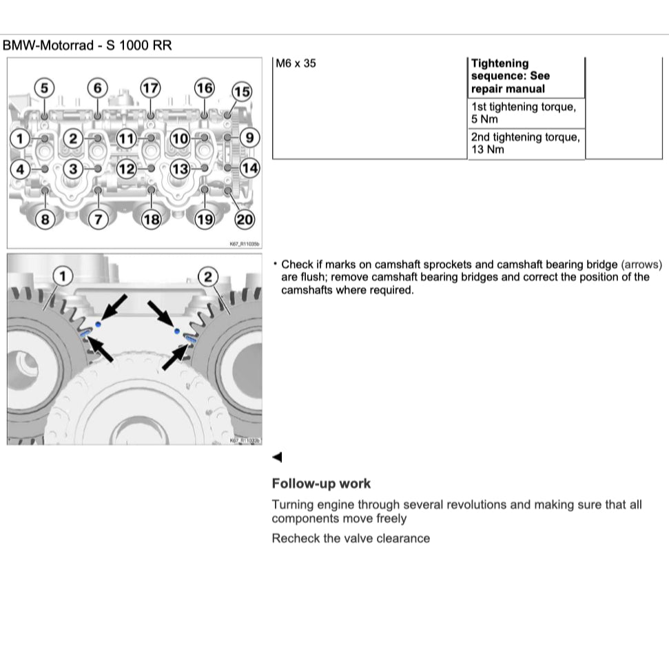 BMW S1000RR K67 (2019-2022) SERVICE WORKSHOP MANUAL + OWNER'S MANUAL