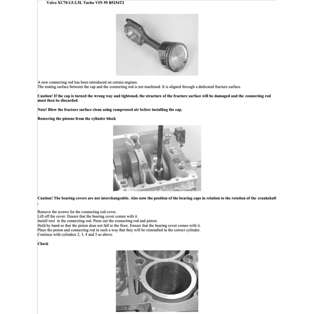 VOLVO V70 XC (2000-2007) SERVICE WORKSHOP MANUAL