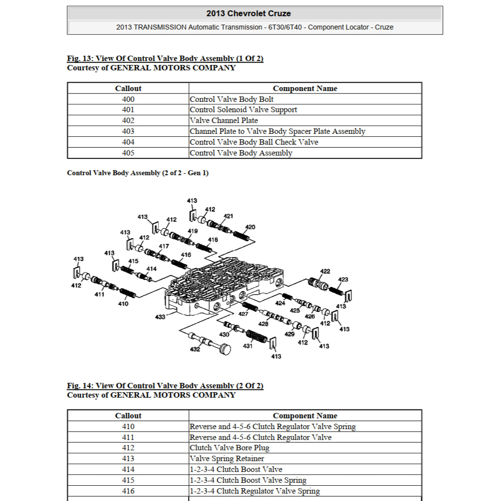 CHEVROLET CRUZE J300 (2008-2016) SERVICE WORKSHOP MANUAL