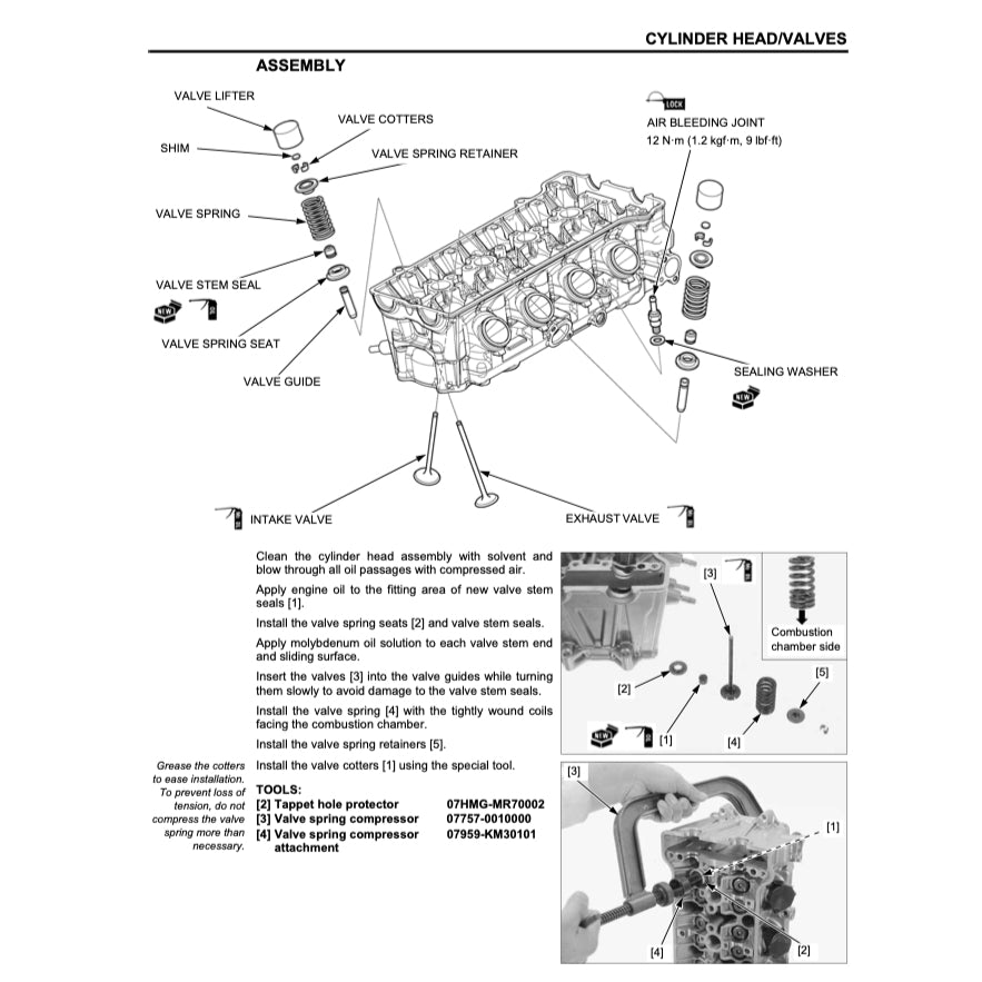 HONDA CBR650R CBR 650R RH03 (2021-2023) SERVICE WORKSHOP MANUAL + PARTS CATALOGUE + OWNER'S MANUAL