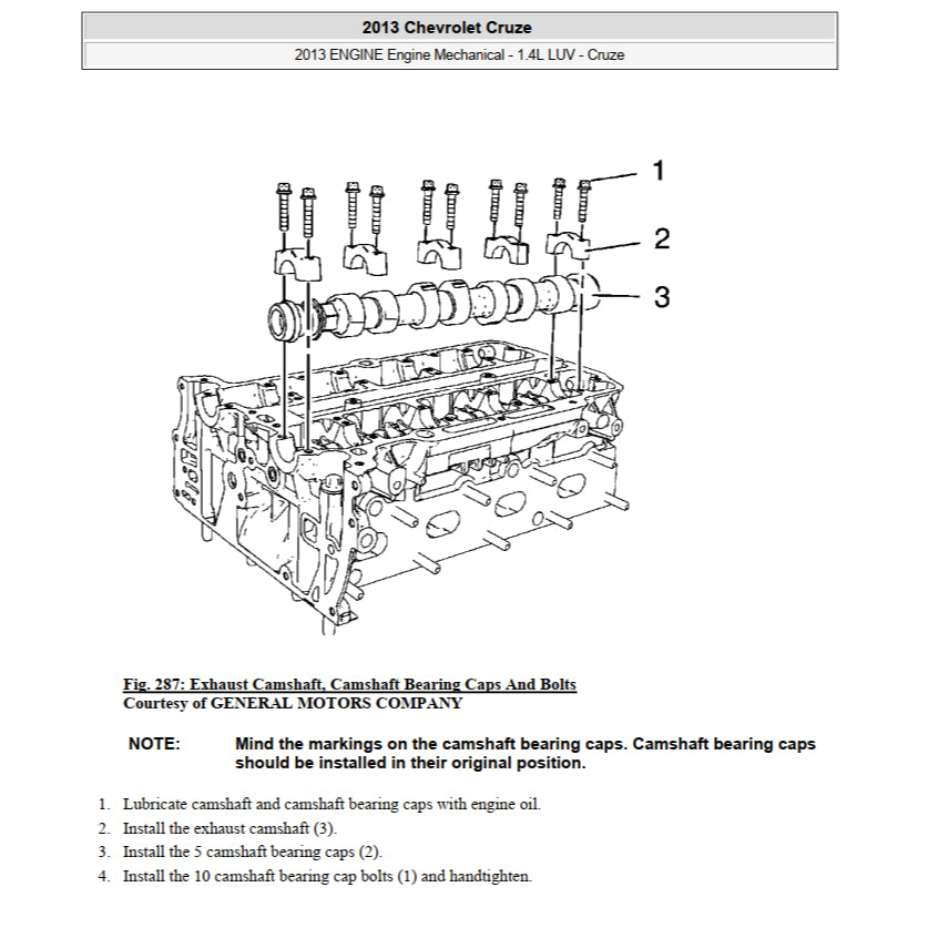 CHEVROLET CRUZE J300 (2008-2016) SERVICE WORKSHOP MANUAL