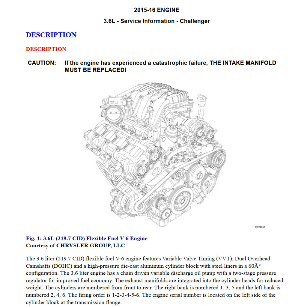 DODGE CHALLENGER III (2008-2020) SERVICE WORKSHOP MANUAL