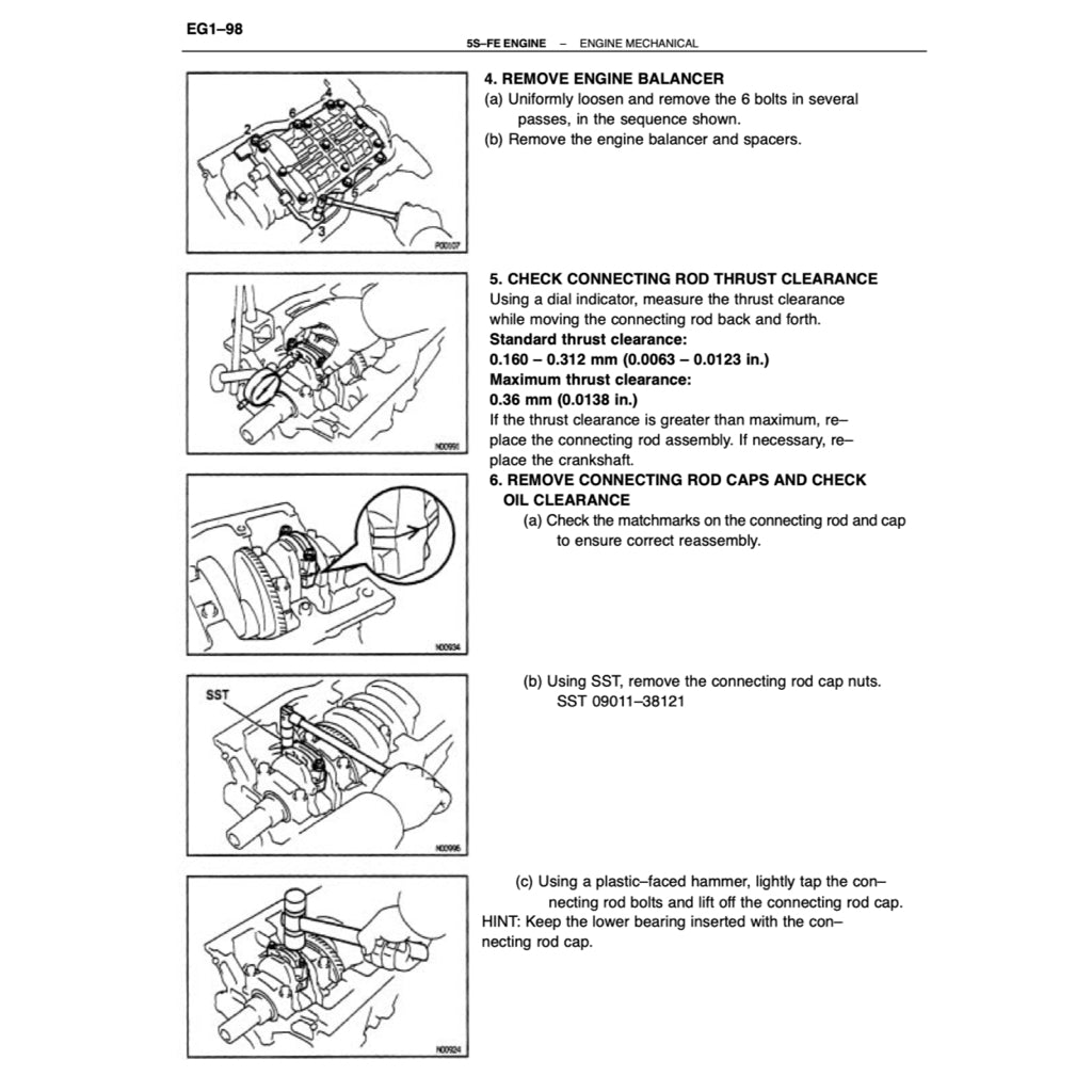 TOYOTA ENGINE 5S-FE SERVICE REPAIR WORKSHOP MANUAL