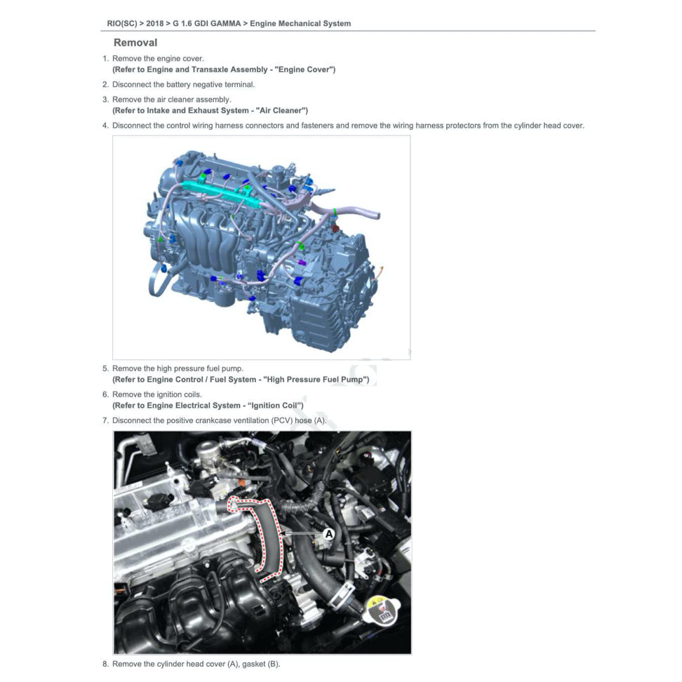 KIA RIO SC/YB (2018-2023) SERVICE WORKSHOP MANUAL