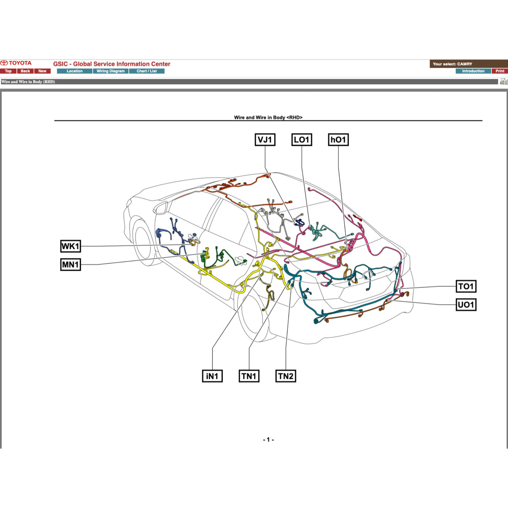 TOYOTA CAMRY ACV ASV 50/51 (2012-2017) ONLINE SERVICE WORKSHOP MANUAL