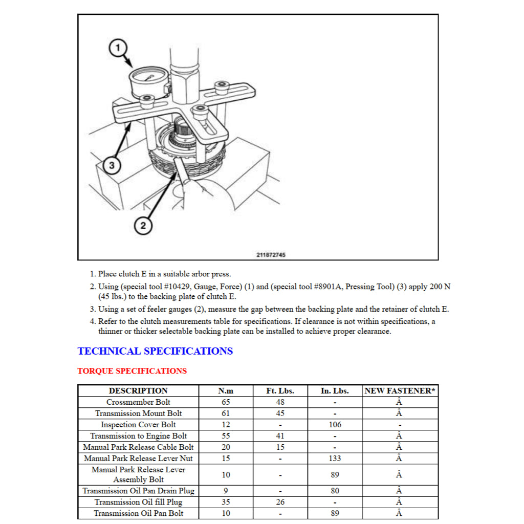DODGE CHARGER LD (2015-2021) SERVICE WORKSHOP MANUAL