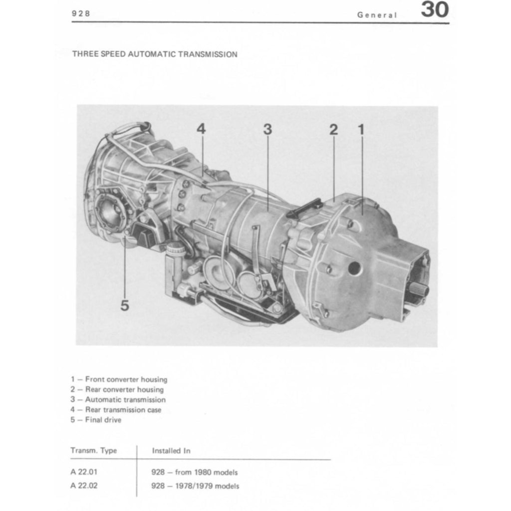 PORSCHE 928 (1977-1995) SERVICE WORKSHOP MANUAL + PARTS CATALOGUE