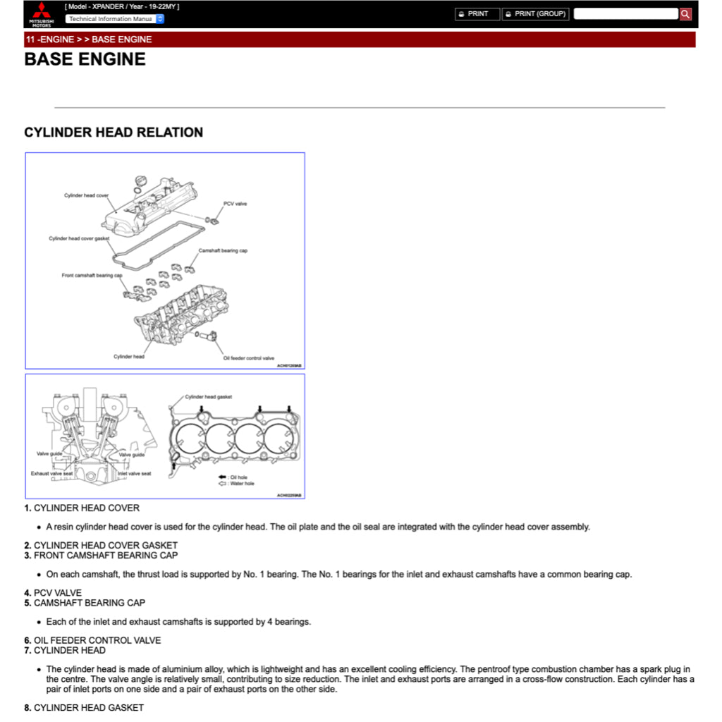 MITSUBISHI XPANDER NC (2019-2023) SERVICE WORKSHOP MANUAL