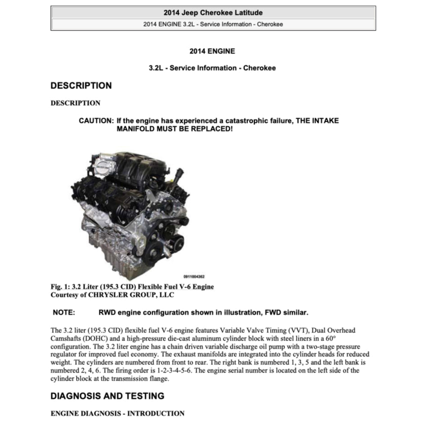 JEEP CHEROKEE KL (2014-2023) SERVICE WORKSHOP MANUAL