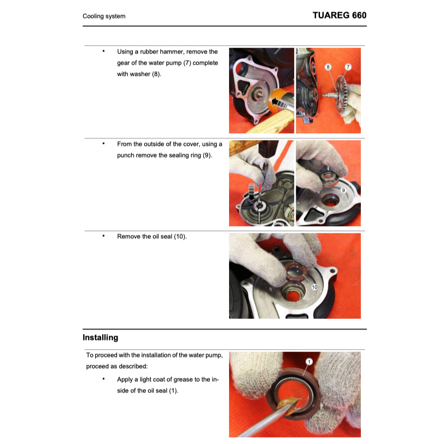 APRILIA TUAREG 660 (2021+) SERVICE WORKSHOP MANUAL + PARTS CATALOGUE + OWNER'S MANUAL
