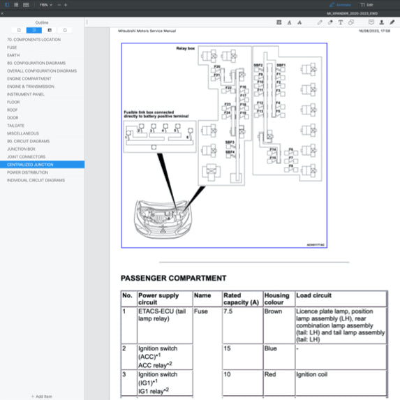 MITSUBISHI XPANDER NC (2019-2023) ELECTRICAL WIRING DIAGRAMS