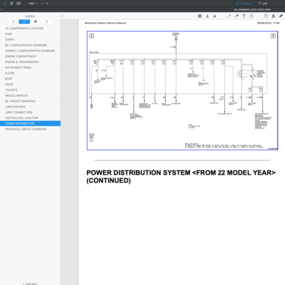 MITSUBISHI XPANDER NC (2019-2023) ELECTRICAL WIRING DIAGRAMS