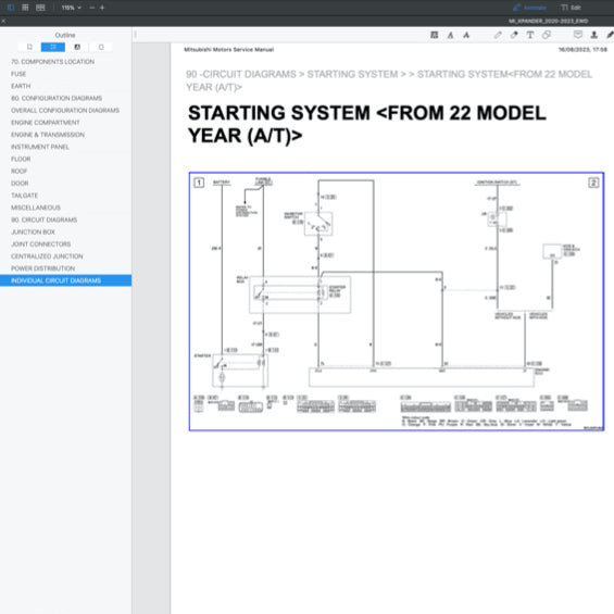 MITSUBISHI XPANDER NC (2019-2023) ELECTRICAL WIRING DIAGRAMS