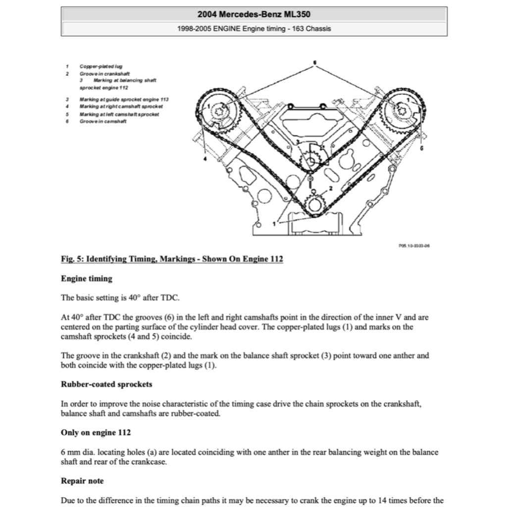 MERCEDES-BENZ ML320 W163 (1997-2005) SERVICE WORKSHOP MANUAL