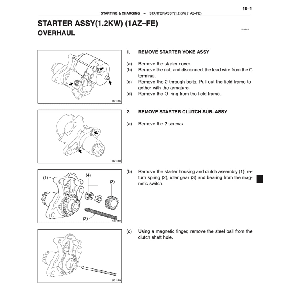 TOYOTA ENGINE 1AZ-FE / 1AZ-FSE SERVICE REPAIR WORKSHOP MANUAL