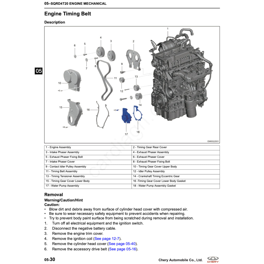 CHERY TIGGO 8 PRO (2020+) SERVICE WORKSHOP MANUAL