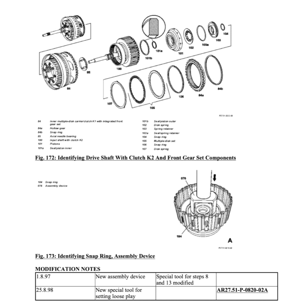 MERCEDES-BENZ W215/ W220 M137 (1999-2007) SERVICE WORKSHOP MANUAL