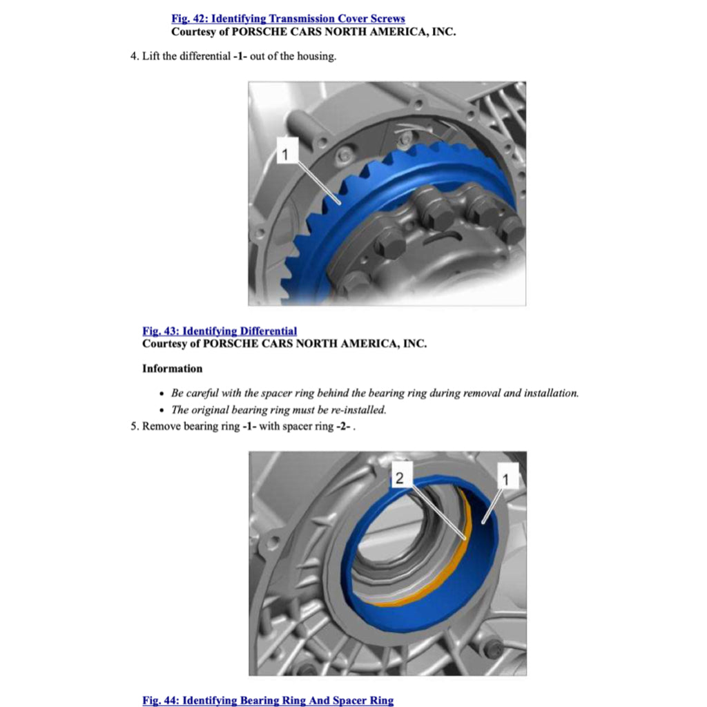 PORSCHE CAYMAN / BOXSTER 987.1 & 987.2 (2004-2012) SERVICE WORKSHOP MANUAL + PARTS CATALOGUE