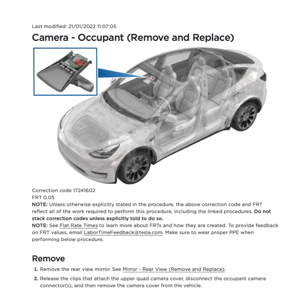 TESLA MODEL Y (2020+) SERVICE WORKSHOP MANUAL