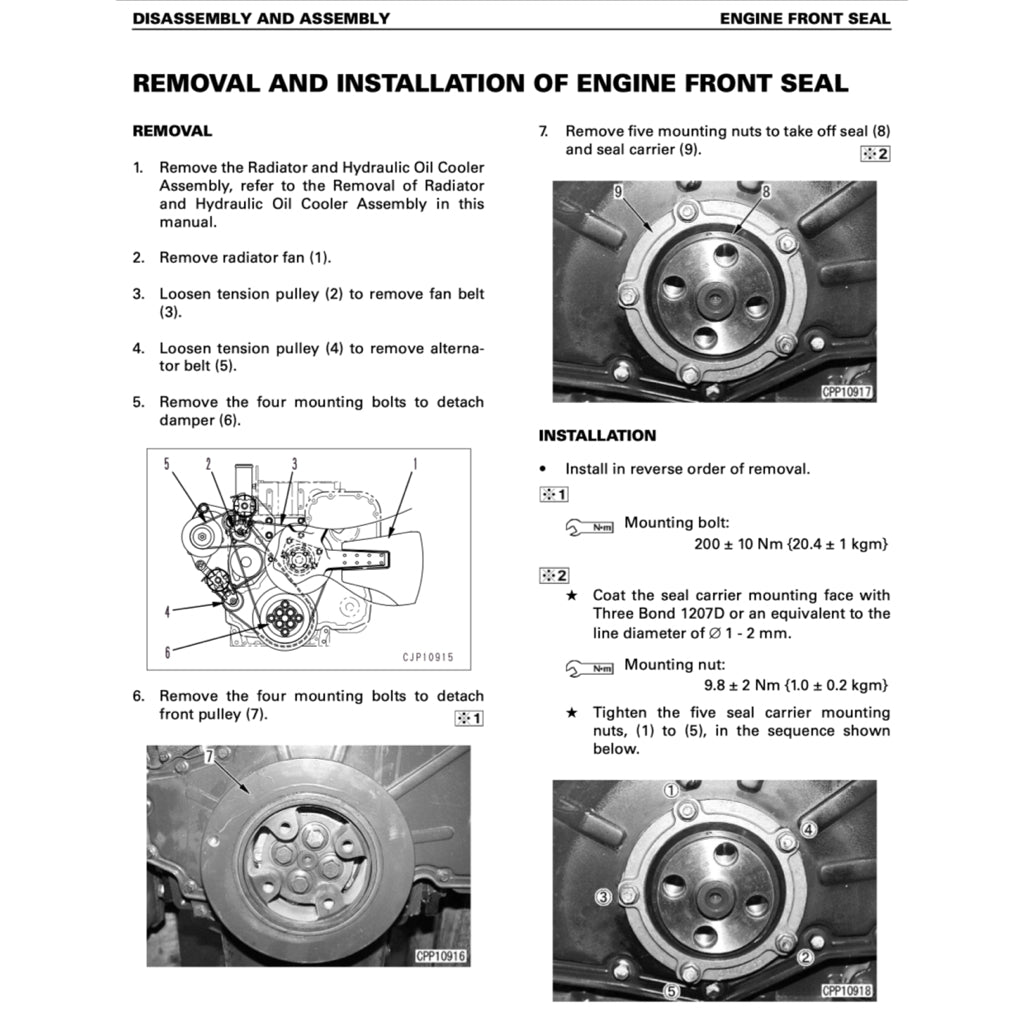 KOMATSU PC300LC-6-7-8 / PC350LC-6-7-8 EXCAVATOR SERVICE WORKSHOP MANUAL
