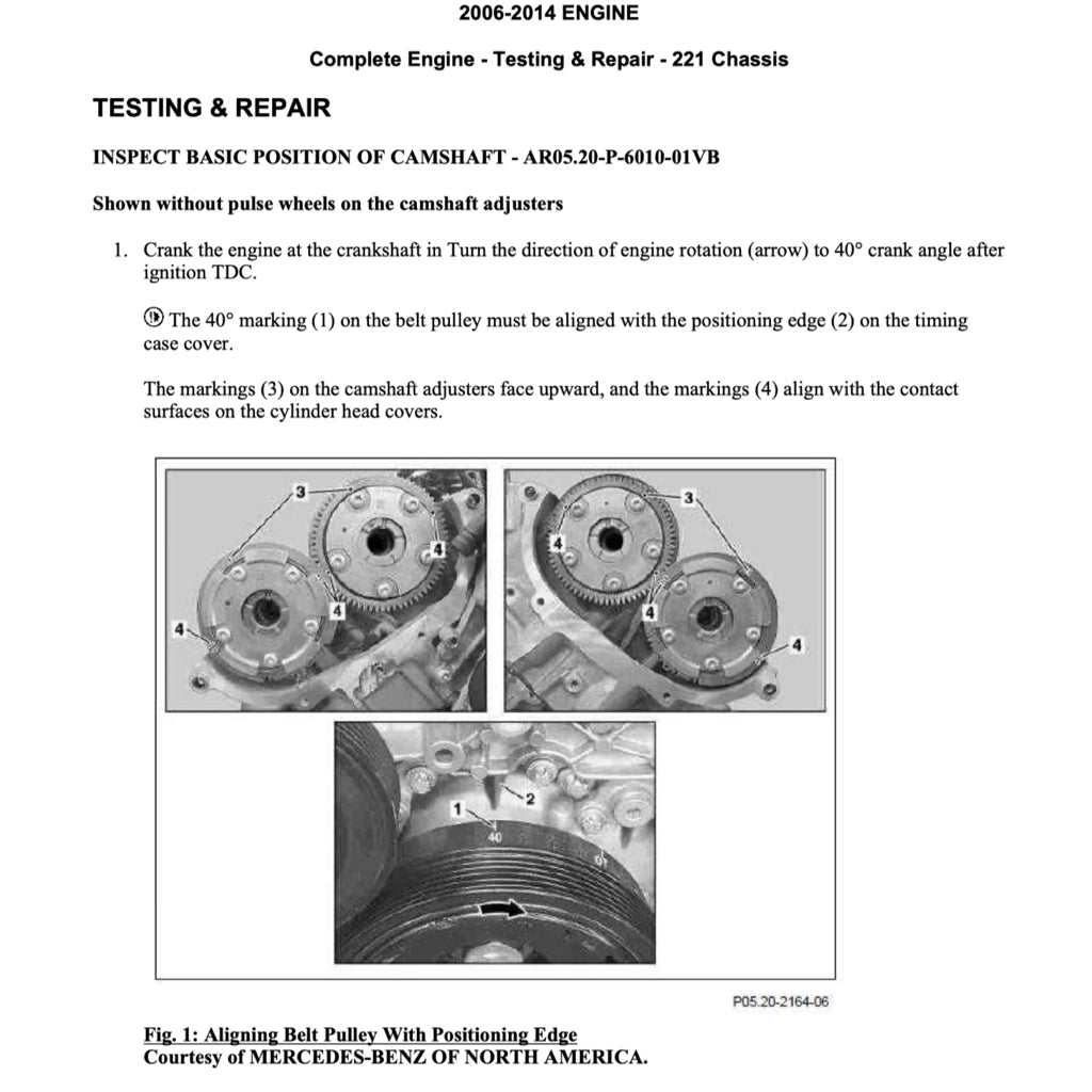 MERCEDES-BENZ W221 (2006-2013) SERVICE WORKSHOP MANUAL
