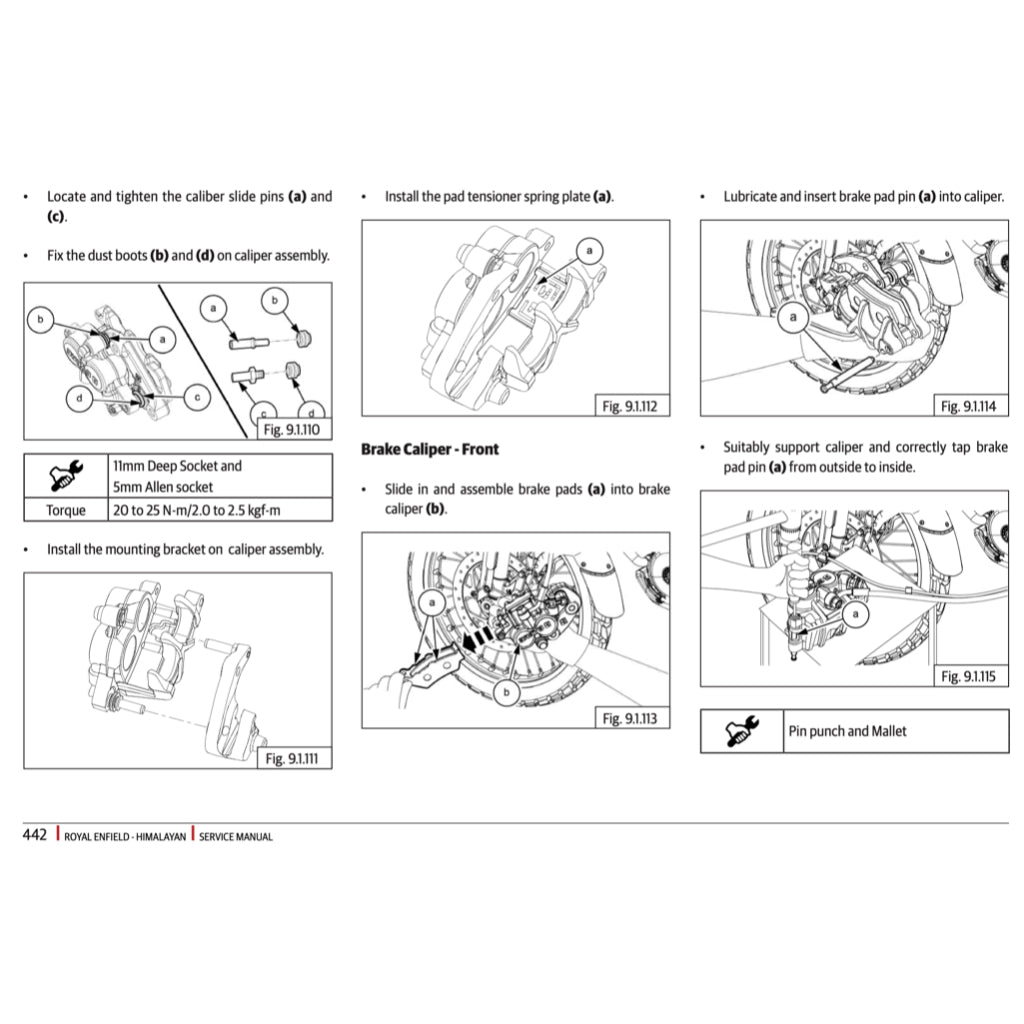 ROYAL ENFIELD NEW HIMALAYAN 450 (2024+) SERVICE WORKSHOP MANUAL + OWNER'S MANUAL