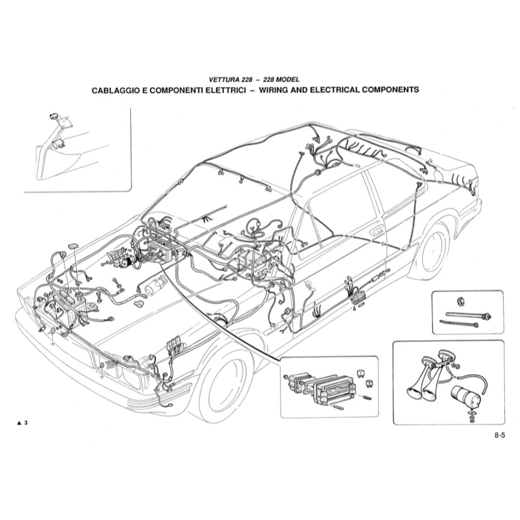 MASERATI BITURBO 222/228/420/422/425 (1981-1994) SERVICE WORKSHOP MANUAL + PARTS CATALOGUE