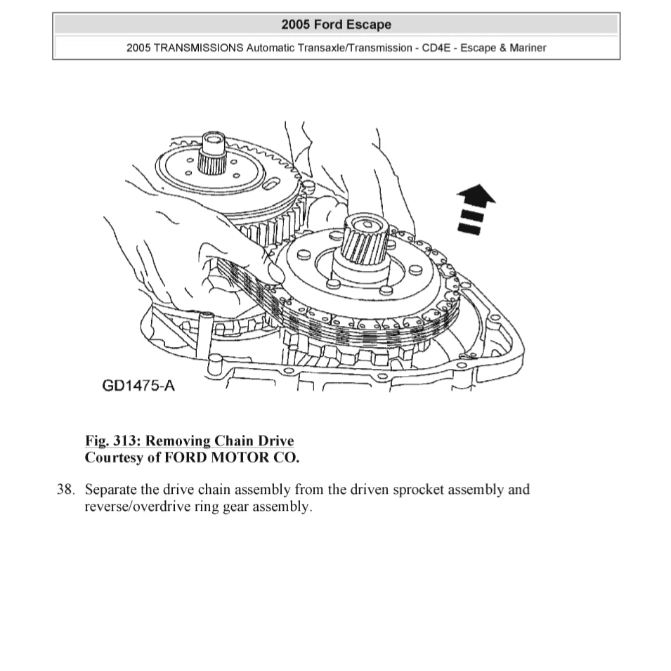 FORD ESCAPE MK1 (2001-2007) SERVICE WORKSHOP MANUAL