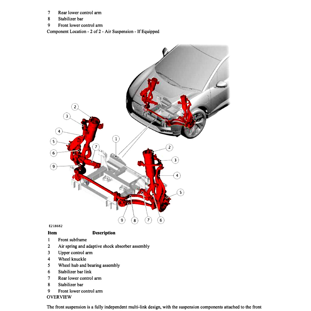 JAGUAR I-PACE EV400 X590 (2018+) FACTORY SERVICE WORKSHOP MANUAL