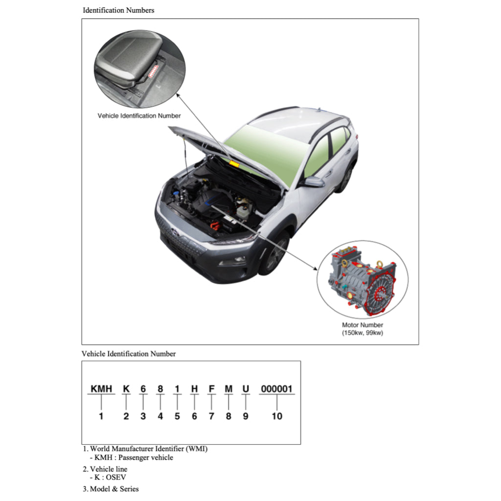 HYUNDAI KONA EV OS (2018-2023) SERVICE WORKSHOP MANUAL