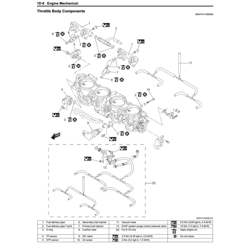 SUZUKI GSX-R 1000 K9/L0/L1 (2009-2016) SERVICE WORKSHOP MANUAL