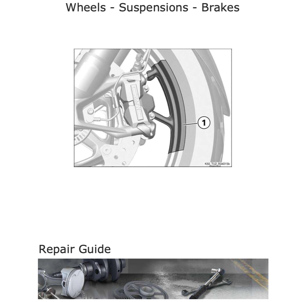 BMW R1250 GS ADVENTURE K51 (2019-2023) SERVICE WORKSHOP MANUAL + RIDER'S MANUAL