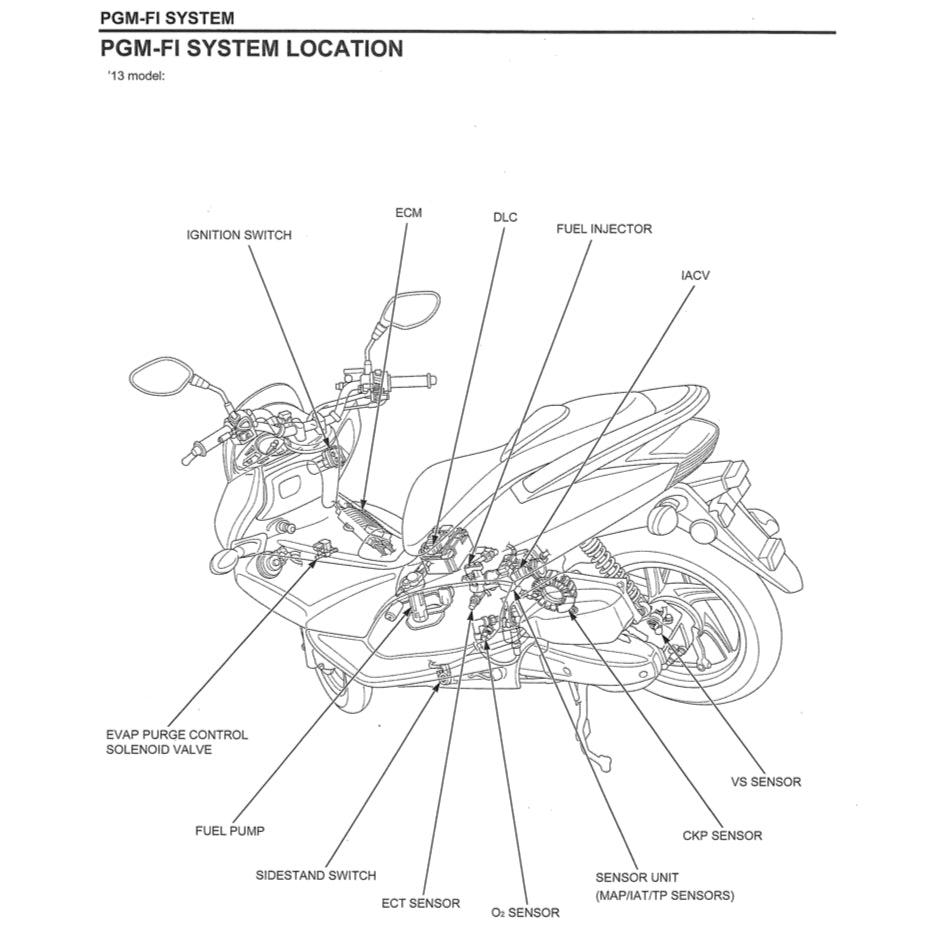 HONDA PCX150 V2 (2013-2018) SERVICE WORKSHOP MANUAL + PARTS CATALOGUE