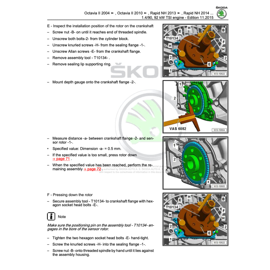 SKODA OCTAVIA 1Z (2004-2013) SERVICE WORKSHOP MANUAL