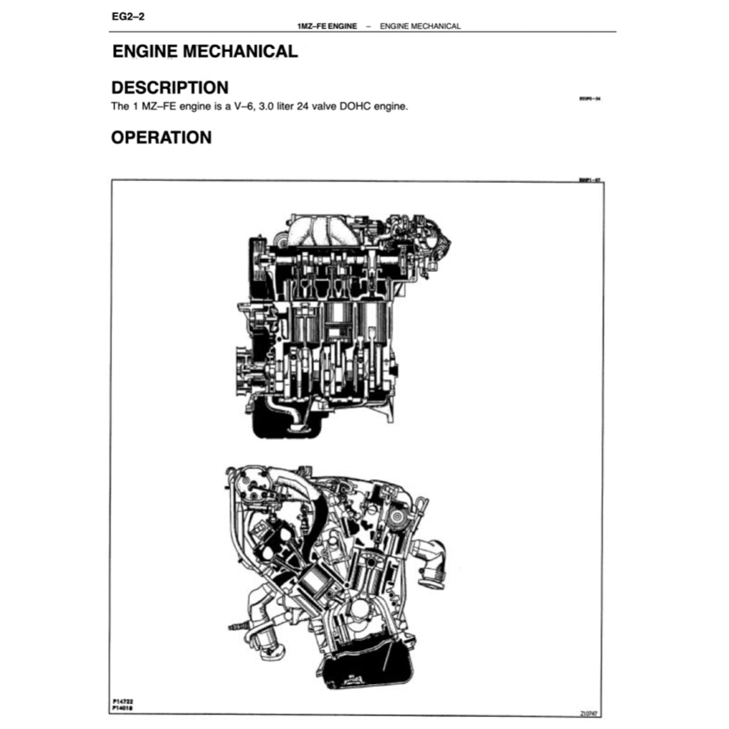 TOYOTA ENGINE 1MZ-FE SERVICE REPAIR WORKSHOP MANUAL