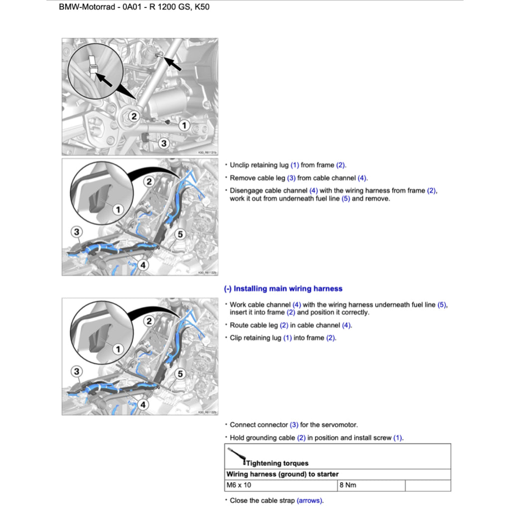 BMW MOTORRAD RSD (09-2017 UPDATE) ELECTRONIC SERVICE WORKSHOP MANUAL - WORKSHOP SPECIAL