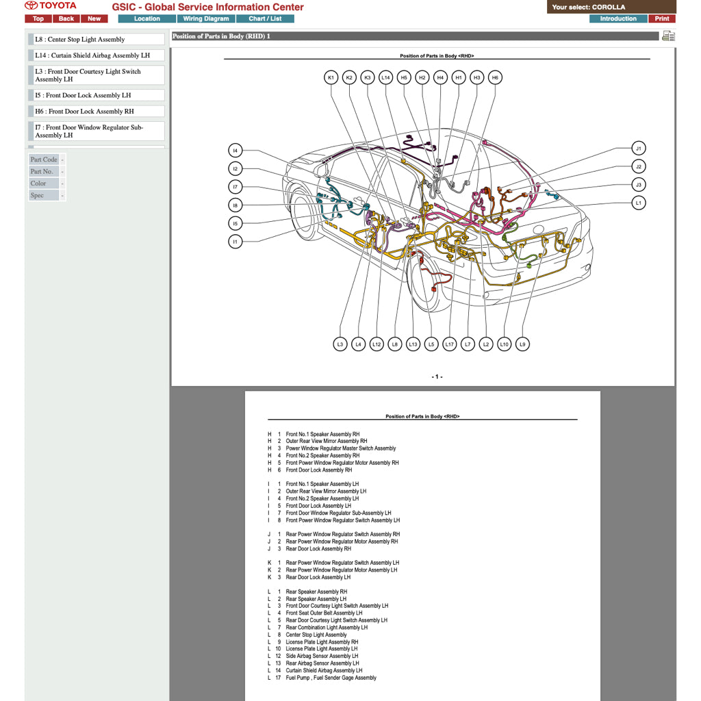 TOYOTA COROLLA ALTIS E141 (2010-2013) SERVICE WORKBOOK WORKSHOP MANUAL