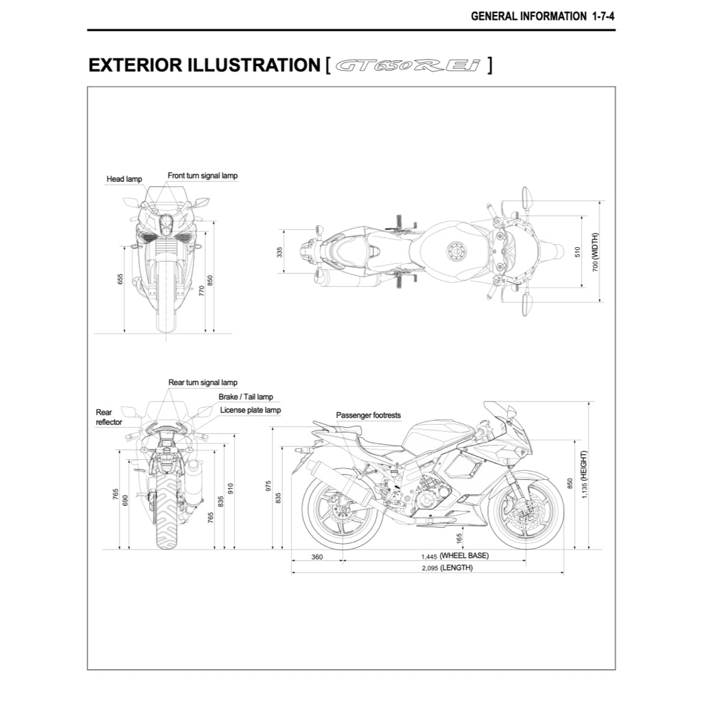NAZA BLADE/ HYOSUNG 650R (2012-2018) SERVICE WORKSHOP MANUAL + PARTS CATALOGUE + OWNER'S MANUAL